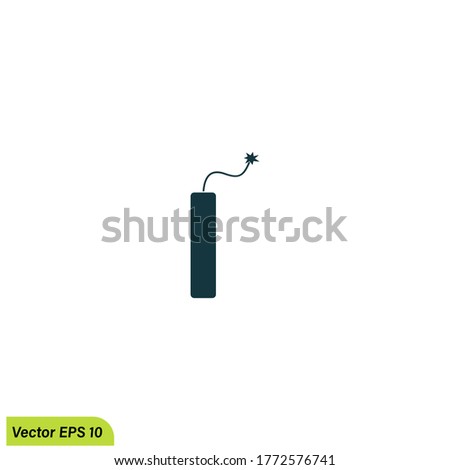 dynamite icon illustration bomb symbol simple design element logo template