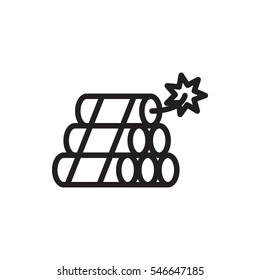dynamite icon illustration isolated vector sign symbol