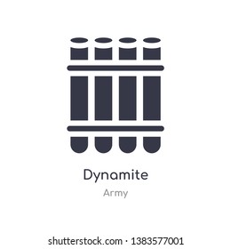 dynamite icon. isolated dynamite icon vector illustration from army collection. editable sing symbol can be use for web site and mobile app