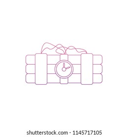 dynamite icon in Nolan style. One of Army collection icon can be used for UI UX on white background