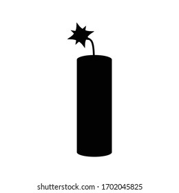 Icono dinamita sobre fondo blanco