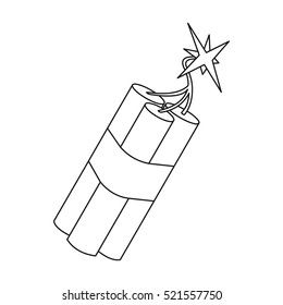 Dynamite icon outline. Singe western icon from the wild west outline.