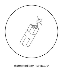 Dynamite icon outline. Singe western icon from the wild west outline.