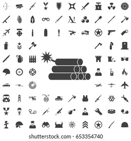 Dynamite icon. Set of weapon icons