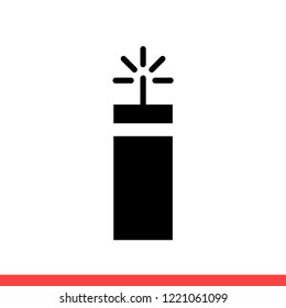 Dynamite icon vector, bomb symbol. Simple, flat design for web or mobile app