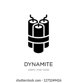 dynamite icon vector on white background, dynamite trendy filled icons from Army and war collection, dynamite simple element illustration