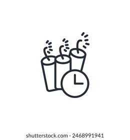 dynamite icon. vector.Editable stroke.linear style sign for use web design,logo.Symbol illustration.