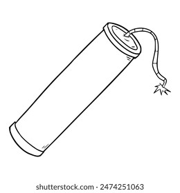 ilustración de dinamita dibujado a mano contorno aislado Vector