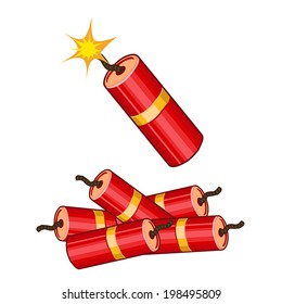 dynamite isolated illustration on white background