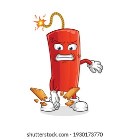 dynamite karate mascot. cartoon vector