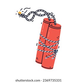 Hojas de palo rojas dinámicas con espoleta como sustancia explosiva y reactiva para la ilustración de vectores de explosión