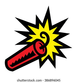 Dynamite Stick Explosive Vector Icon