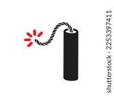 dynamite stick icon vector isolated on background