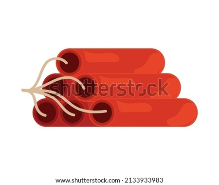 dynamite sticks icon isolated flat