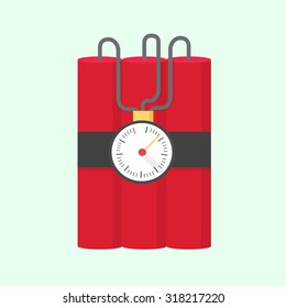 Dynamite Time Bomb Vector Illustration