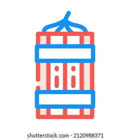 vector de icono del color de la tnt dinamita. signo de tinte dinamita. ilustración de símbolo aislado