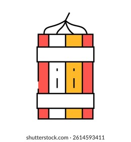 dynamite tnt line icon vector. dynamite tnt sign. isolated symbol illustration