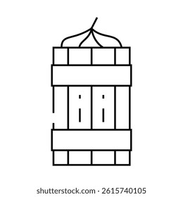 dynamite tnt line icon vector. dynamite tnt sign. isolated contour symbol black illustration
