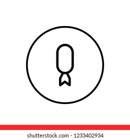Dynamite vector icon, bomb symbol. Simple, flat design for web or mobile app