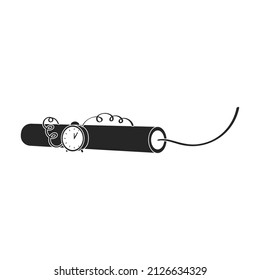 Icono de vector dinamita.Icono de vector negro aislado en dinamita de fondo blanco.