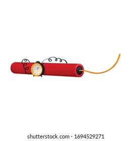 Dynamite Vektorillustration Symbol.Cartoon Vektorillustration Symbol einzeln auf weißem Hintergrund Dynamit.