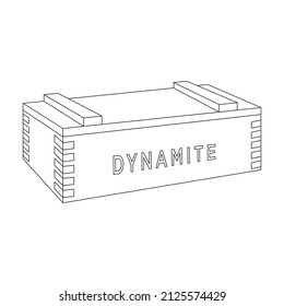 Icono de vector dinámico.Icono de vector de contorno aislado en dinamita de fondo blanco.