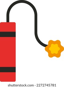 Ilustración dinámica vectorial. Burst. Paro y fusible en dinamita.