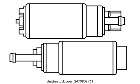 Dynamo Fuel Pump Motorcycle Line Art 