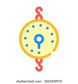 vector de icono de color del equipo de medición del dinamómetro. signo del equipo de medición del dinamómetro. ilustración de símbolo aislado