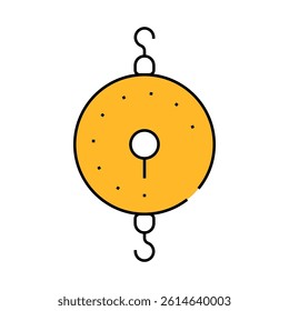 dynamometer measuring equipment line icon vector. dynamometer measuring equipment sign. isolated symbol illustration