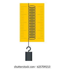 Dynamometer with weights icon flat isolated on white background vector illustration