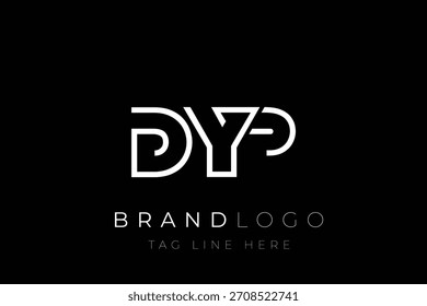 DYP abstract letter logo design. Modern Business Logo Design With Abstract Typography and Contemporary Style