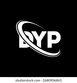 DYP logo. DYP letter. DYP letter logo design. Initials DYP logo linked with circle and uppercase monogram logo. DYP-typography for technology, business and real estate brand.