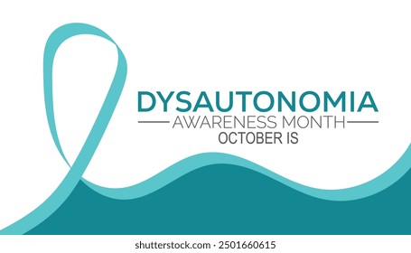 Dysautonomia Awareness Month is observed every year on October.Holiday concept background, placard, banner design template Vector illustration background design.