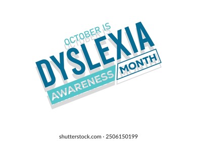 dyslexia awareness month .banner background vector illustration with awareness design.