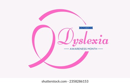 Dyslexia awareness month is observed every year in october. Vector illustration of dyslexia awareness month in aims to support those with this learning difficulty. Vector illustration.