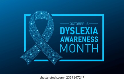 Dyslexia awareness month is observed every year in october. Vector illustration of dyslexia awareness month in aims to support those with this learning difficulty. Vector illustration.