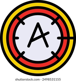 Dyslexia friendly Line Filled Vector Icon Design
