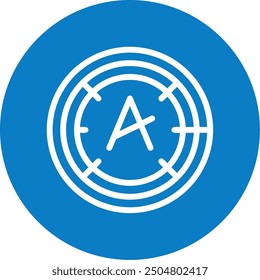 Dyslexia friendly Line Multi Circle Vector Icon Design