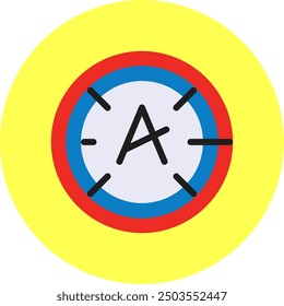 Dyslexia friendlyFlat Multi Color Vector Icon Design