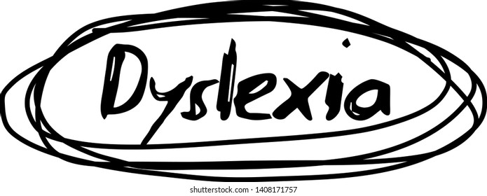 DYSLEXIA stamp on white isolated