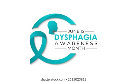 Dysphagia Awareness Month Observed annually in June. Design for web banner, cards, prints, social media, poster, flyer and background design template.
