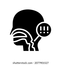 dysphagia disease glyph icon vector. dysphagia disease sign. isolated contour symbol black illustration