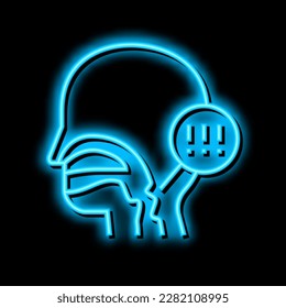 dysphagia disease neon light sign vector. dysphagia disease illustration