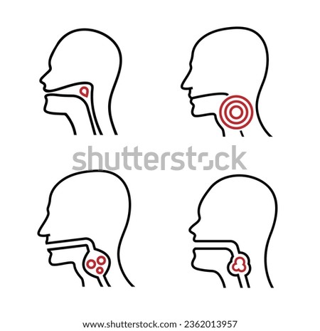 Dysphagia linear icon. Aphagia line pictogram. Difficulty in swallowing symbol. Deglutitive problem. Medical sign in outline style. Editable vector illustration isolated on a white background.