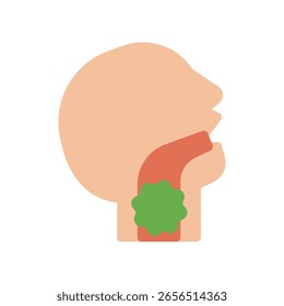 Disfagia Swallow Ilustración de icono plano simple