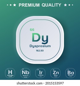 Dysprosium element from the periodic table - Modern design