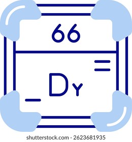 Disprósio Linha vetor Ícone Design