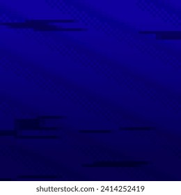 Dystopian Deep Cold Blue Signal Transmitting with Glitch artifact, Pixel Art Style Background