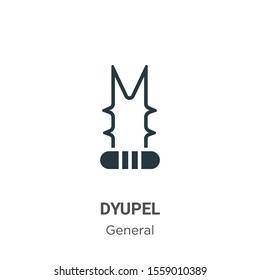 Dyupel vector icon on white background. Flat vector dyupel icon symbol sign from modern general collection for mobile concept and web apps design.